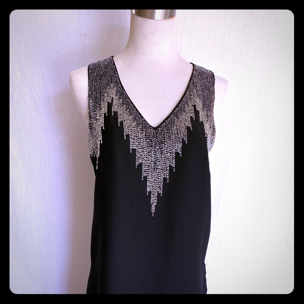 Black dress With silver sequin detail